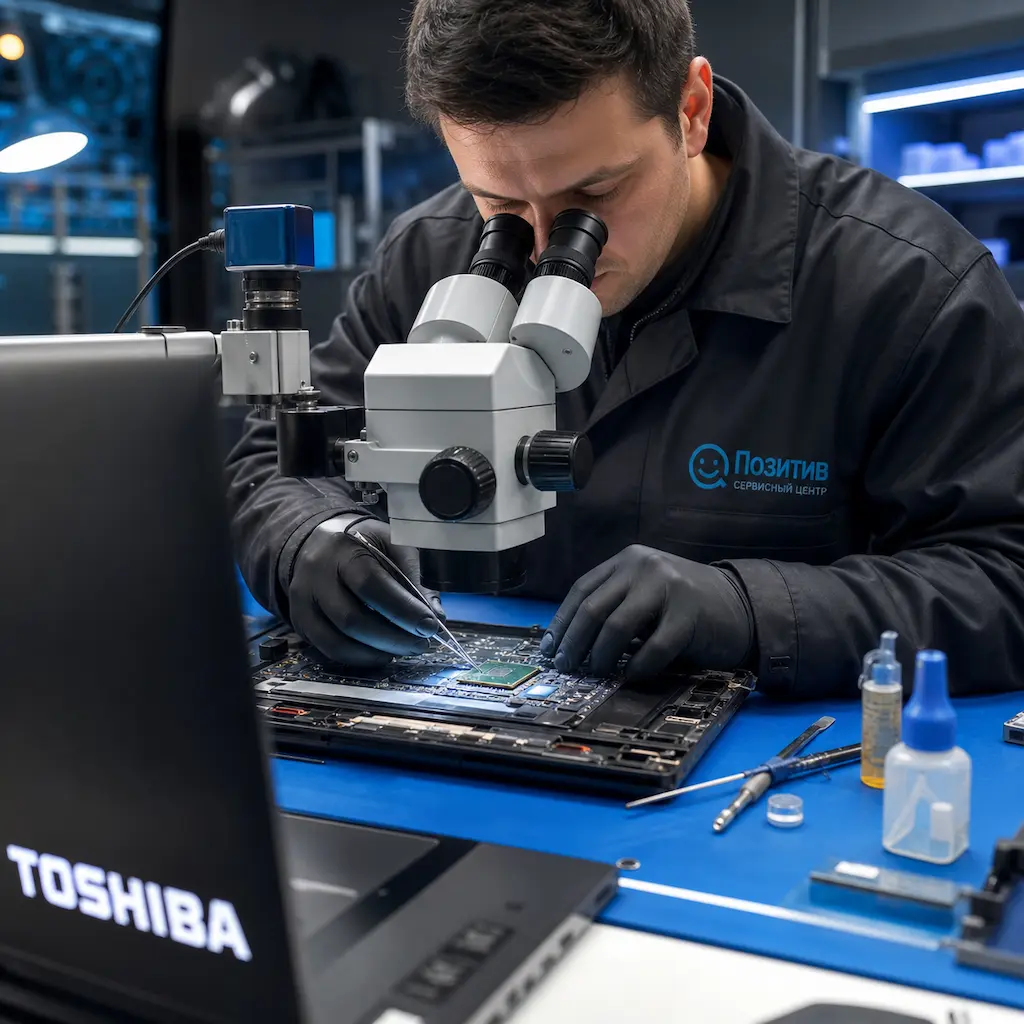 Замена видеокарты ноутбука Toshiba в Твери