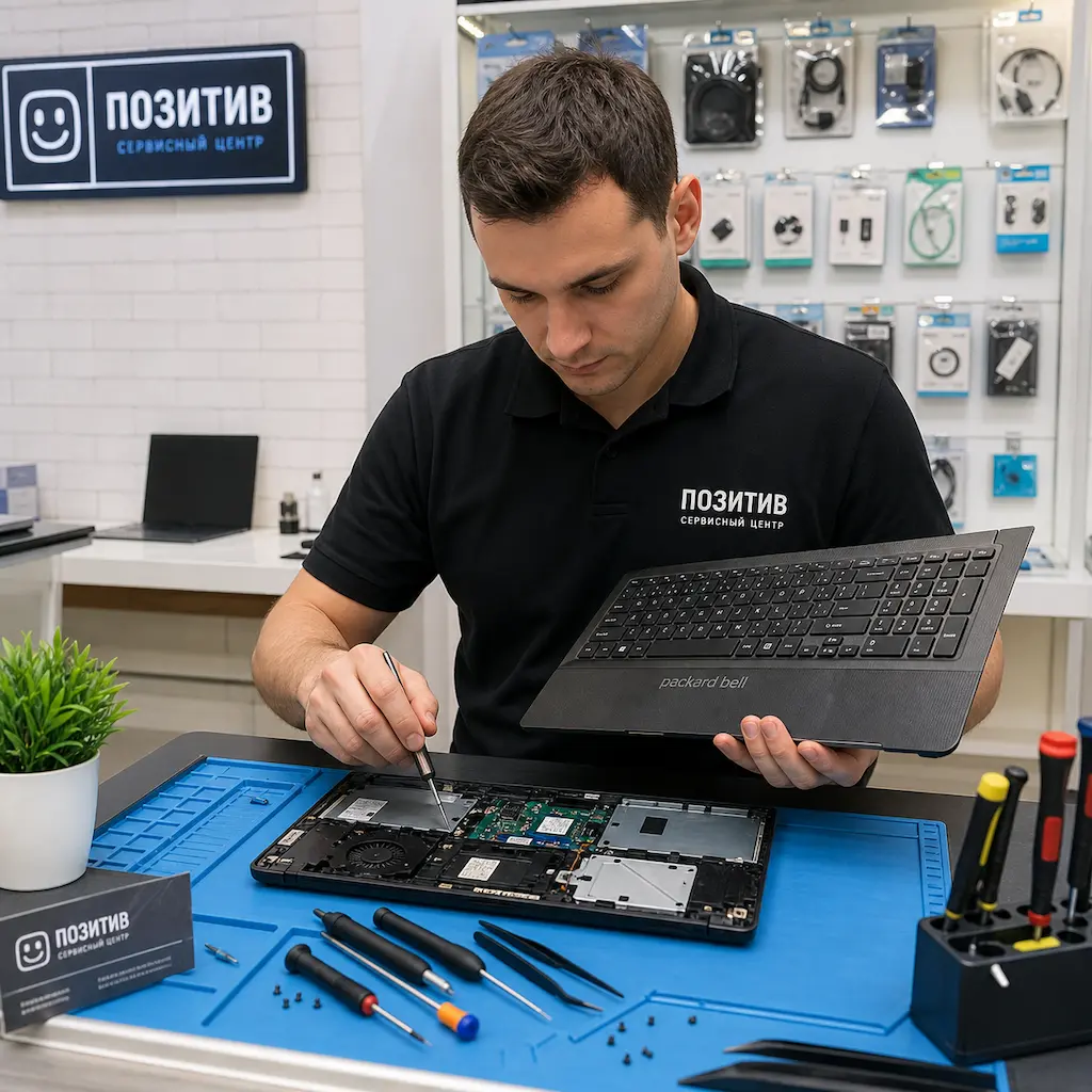 заменить клавиатуру на ноутбуке Packard Bell в Твери