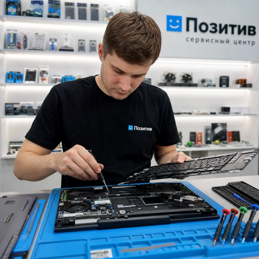 заменить клавиатуру на ноутбуке Samsung в Твери