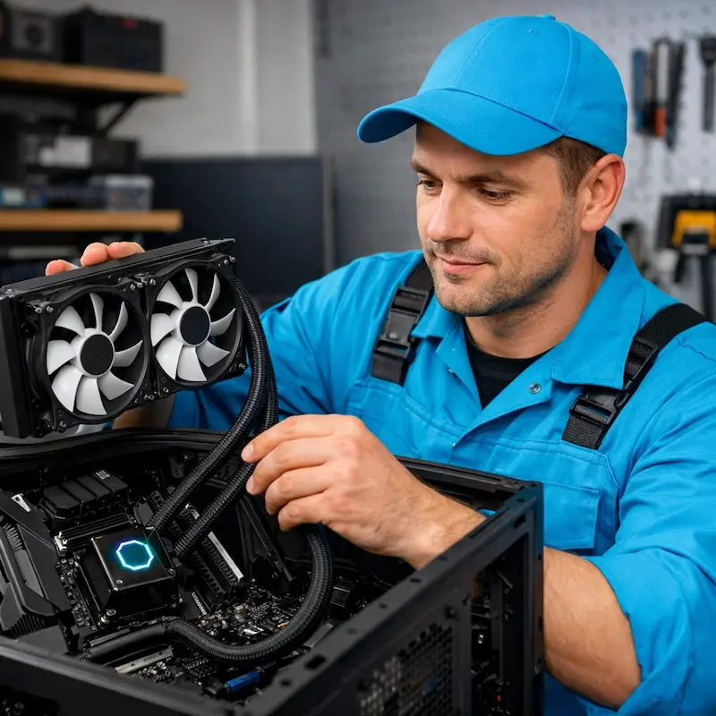 Установка водяного охлаждения на компьютер в Твери